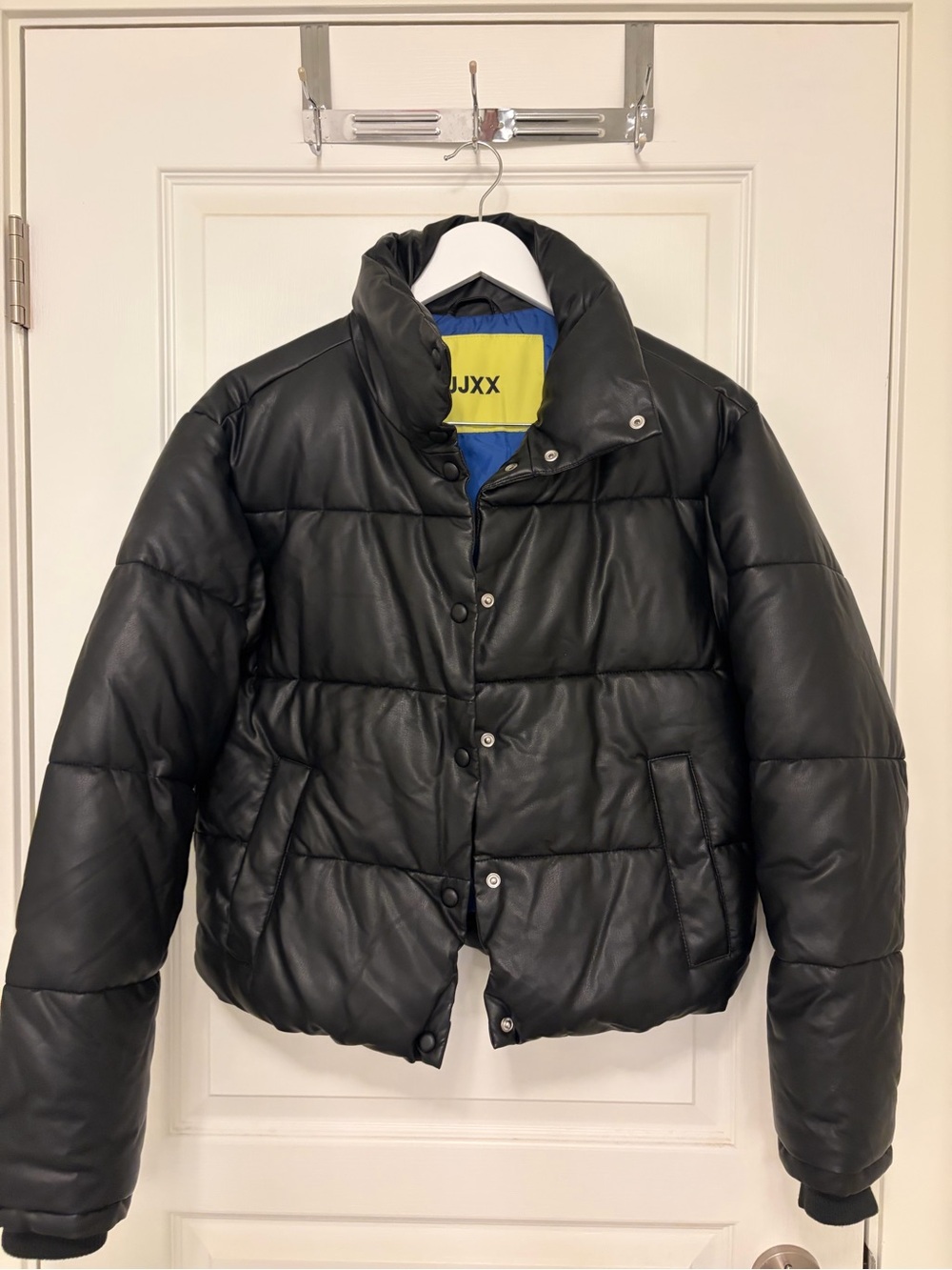 Black Puffer Bomber Jacket